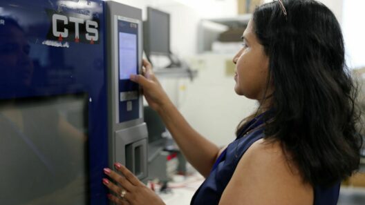 Female Engineer using testing machine